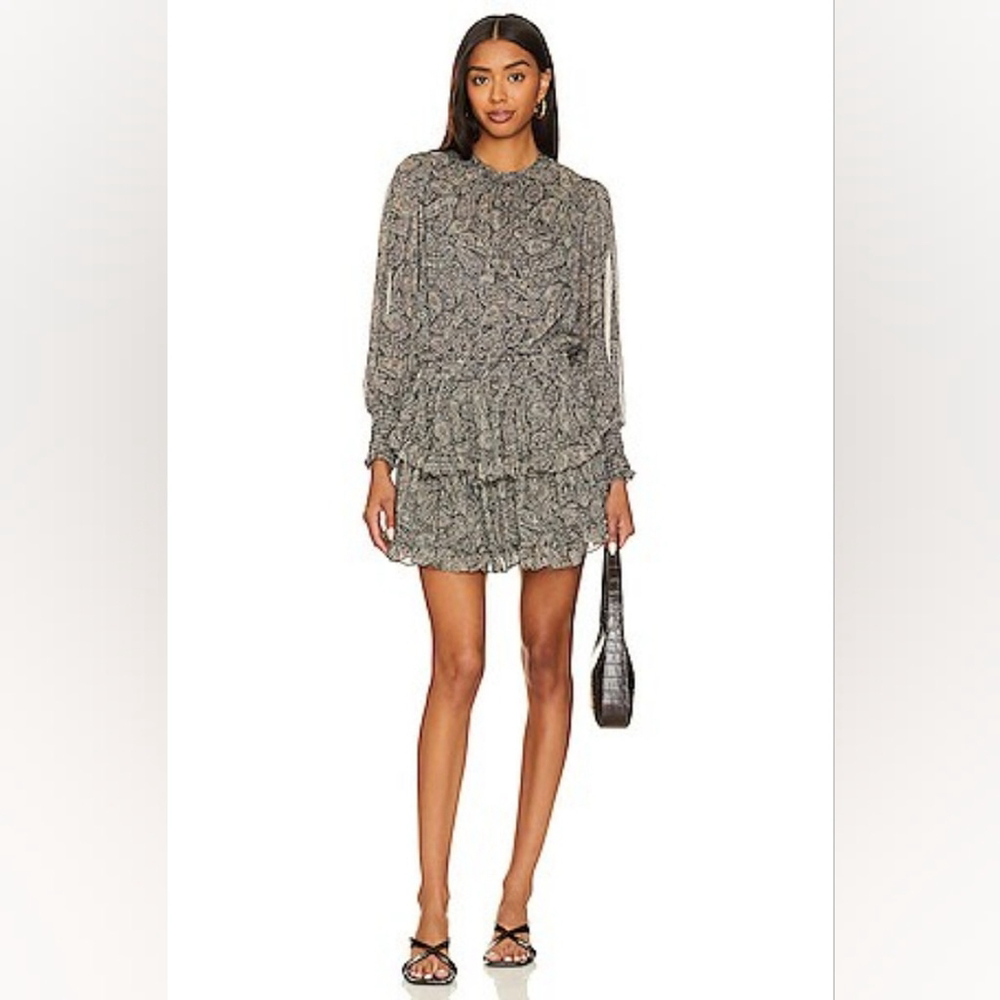 $355 MISA LOS ANGELES Camilla Dress In Paisley Shimmer